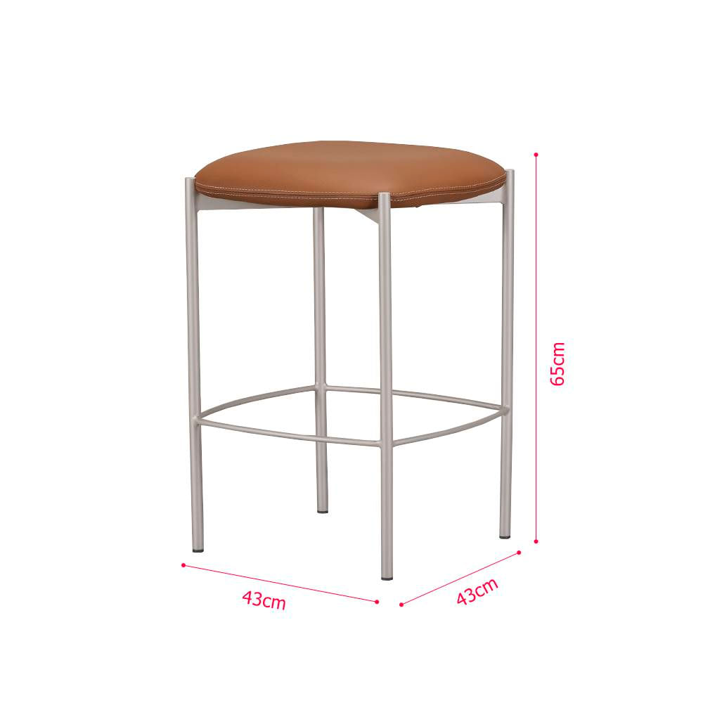 Banqueta Safira_Sem Encosto_Couro Caramelo_ Aluminium -3-.jpg